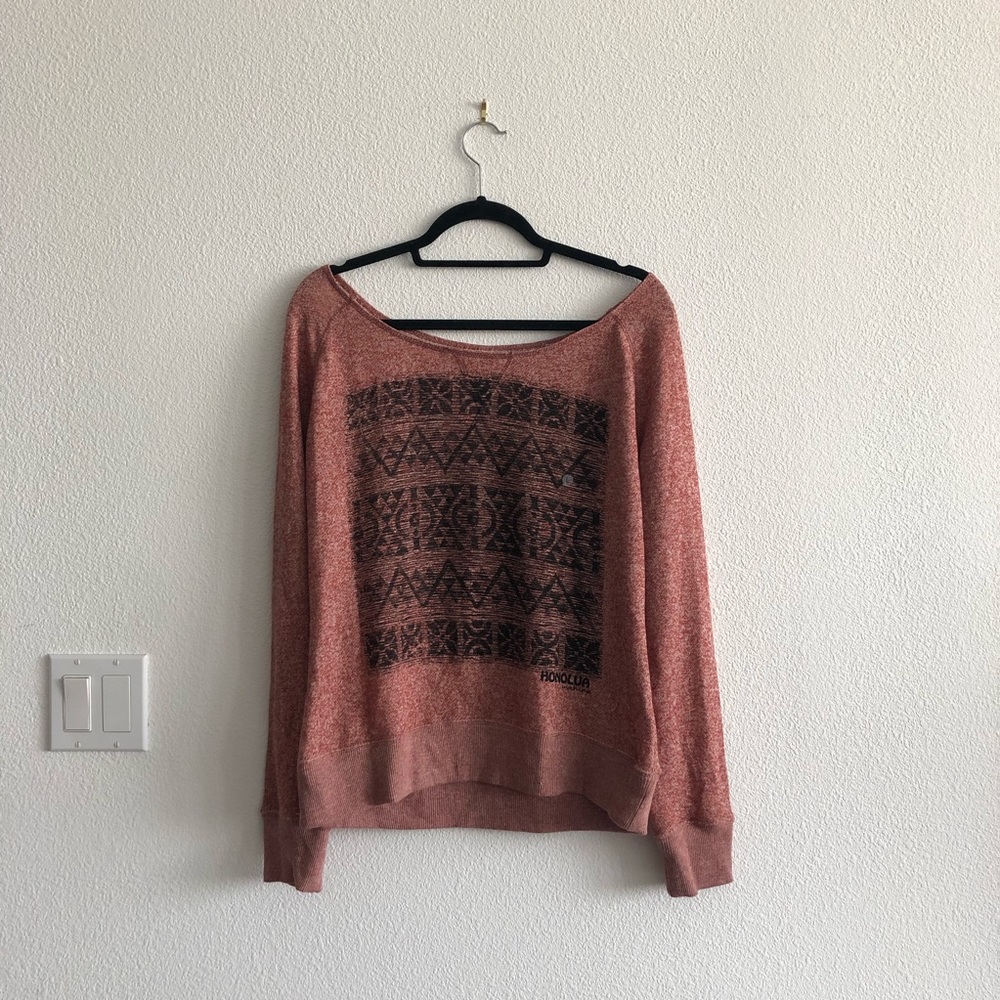 Honolua low shoulder sweatshirt